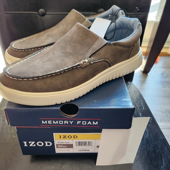 Izod Shoes Izod Mens Slip On Shoe Hampton Brown New In Box 95